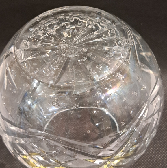 Round Crystal Sphere Vase.  Rose bowl Vase. - Picture 4 of 4